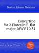 Concertino for 2 Flutes in E-flat major, MWV 10.31, Molter, Johann Melchior 