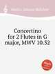 Concertino for 2 Flutes in G major, MWV 10.32, Molter, Johann Melchior 