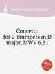 Concerto for 2 Trumpets in D major, MWV 6.31, Molter, Johann Melchior 