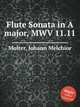 Flute Sonata in A major, MWV 11.11, Molter, Johann Melchior 