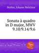 Sonata quadro in D major, MWV 9.10/9.14/9.6, Molter, Johann Melchior 