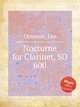 Nocturne for Clarinet, SO 600, Ornstein, Leo 