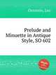 Prelude and Minuette in Antique Style, SO 602, Ornstein, Leo 