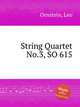 String Quartet No.3, SO 615, Ornstein, Leo 