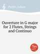 Ouverture in G major for 2 Flutes, Strings and Continuo, Pfeiffer, Johann 
