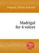 Madrigal for 4 voices, Porpora, Nicola Antonio 