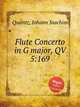Flute Concerto in G major, QV 5:169, Quantz, Johann Joachim 