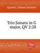 Trio Sonata in G major, QV 2:28, Quantz, Johann Joachim 