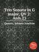 Trio Sonata in G major, QV 2:Anh.23, Quantz, Johann Joachim 