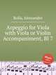 Arpeggio for Viola with Viola or Violin Accompaniment, BI 7, Rolla, Alessandro 