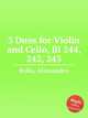 3 Duos for Violin and Cello, BI 244, 242, 243, Rolla, Alessandro 