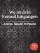 Wo ist dein Freund hingangen, 