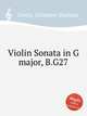 Violin Sonata in G major, B.G27, Somis, Giovanni Battista 