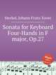 Sonata for Keyboard Four-Hands in F major, Op.27, Sterkel, Johann Franz Xaver 