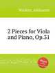 2 Pieces for Viola and Piano, Op.31, Winkler, Aleksandr 