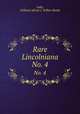 Rare Lincolniana. No. 4, Luby, William Alfred. J. Wilkes Booth 