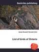 List of birds of Ontario, Jesse Russell,Ronald Cohn 