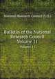 Bulletin of the National Research Council. Volume 11, National Research Council (U.S.) 