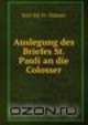Auslegung des Briefes St. Pauli an die Colosser, Karl Fr. Dalmer 