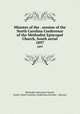 Minutes of the . session of the North Carolina Conference of the Methodist Episcopal Church, South serial. 1897, 