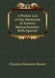 A Pocket List of the Mammals of Eastern Massachusetts: With Special ., Clarence Emerson Brown 