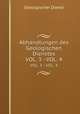 Abhandlungen des Geologischen Dienstes. VOL. 3 - VOL. 4, Geologischer Dienst 