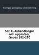 Ser. C--Avhandlingar och uppsatser, Issues 182-190, Sveriges geologiska undersokning 