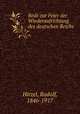 Rede zur Feier der Wiederaufrichtung des deutschen Reichs, Hirzel, Rudolf, 1846-1917 