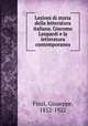 Lezioni di storia della letteratura italiana. Giacomo Leopardi e la letteratura contemporanea, Finzi, Giuseppe, 1852-1922 