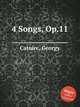 4 Songs, Op.11, Catoire, Georgy 