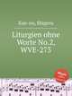 Liturgien ohne Worte No.2, WVE-273, Kan-no, Shigeru 