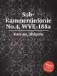 Sub-Kammersinfonie No.4, WVE-188a, Kan-no, Shigeru 