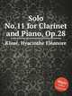 Solo No.11 for Clarinet and Piano, Op.28, 