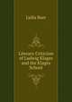 Literary Criticism of Ludwig Klages and the Klages School, Lydia Baer 
