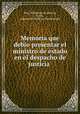 Memoria que debio presentar el ministro de estado en el despacho de justicia ., Peru. Ministerio de Justicia 