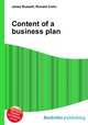 Content of a business plan, Jesse Russell,Ronald Cohn 