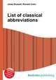 List of classical abbreviations, Jesse Russell,Ronald Cohn 