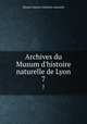 Archives du Musum d`histoire naturelle de Lyon. 7, Mus©e Guimet d`histoire naturelle 
