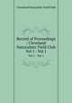 Record of Proceedings / Cleveland Naturalists` Field Club. Vol 1 - Vol 1, Cleveland Naturalists` Field Club 