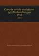 Compte-rendu analytique. Atti Verhandlungen. 1913, Semaine internationale d`ethnologie religieuse 