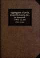 Aggregates of polls, property, taxes, etc., as assessed .. 1901-12 Inc., Massachusetts. Dept. of Corporations and Taxation,Massachusetts. Tax Commissioner`s Dept,Massachusetts. Secretary of the Commonwealth 