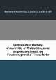 Lettres de J. Barbey d