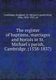 The register of baptisms, marriages and burials in St. Michael