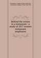 Behind the scenes in a restaurant : a study of 1017 women restaurant employees, Consumers` League of New York City , Consumers` League of New York City 
