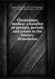 Chronologia medica; a handlist of persons, periods and events in the history of medicine, Power, D`Arcy, Sir, 1855-1941,Thompson, C. J. S. (Charles John Samuel), 1862-1943 
