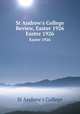 St Andrew`s College Review, Easter 1926. Easter 1926, St Andrew