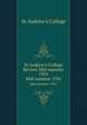 St Andrew`s College Review, Mid-summer 1935. Mid-summer 1935, St Andrew