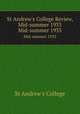 St Andrew`s College Review, Mid-summer 1933. Mid-summer 1933, St Andrew