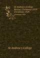 St Andrew`s College Review, Christmas 1929. Christmas 1929, St Andrew