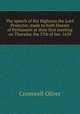 The speech of His Highness the Lord Protector, made to both Houses of Parliament at their first meeting on Thursday the 27th of Jan. 1658, Cromwell Oliver 